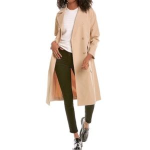 PASCALE LA MODE Coat Size S Trench Double Breast Belted